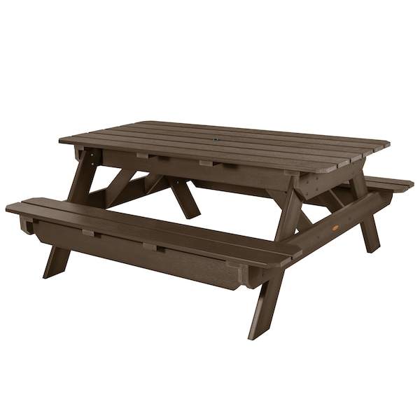 Highwood Usa Rectangle Hometown Picnic Table, Weathered Acorn, 6 ft L, 30 in H Overall AD-TBL-HI02-ACE - main